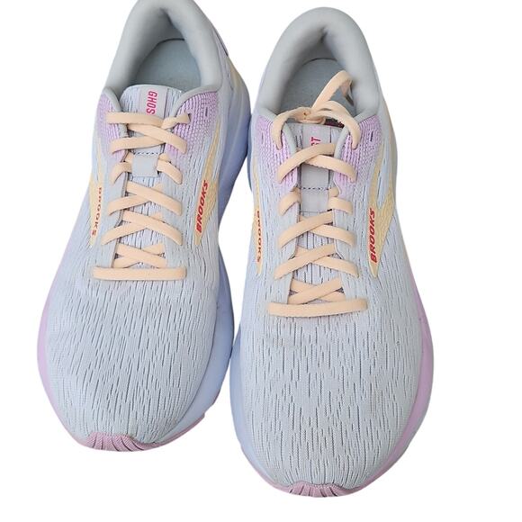 Brooks Womens Ghost 16 Running Walking Grey White Pink Shoe Size 9.5 - Picture 2 of 8